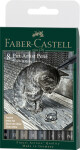 Faber-Castell Pitt Artist Pen Brush sada 8 ks Black & Grey