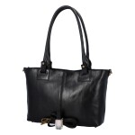 Kožená kabelka Rachel, černa