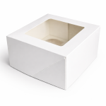 Cake star Bílá krabice s průhledným víkem na 4ks muffinů