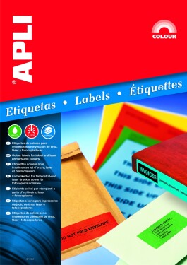 APLI univerzální etikety, 70 x 37 mm, červené