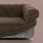 Super strečové potahy NIAGARA tabáková dvojkřeslo (š. 140 - 180 cm)