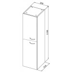 OLSEN SPA - Boční vysoká skříňka VIKY B - Směr zavírání - Levé (SX) OLNVIKI302L