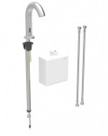 GEBERIT - Piave Elektronická umyvadlová baterie, napájení z generátoru, easy to clean, Bluetooth, kartáčovaná nerez 116.166.SN.1