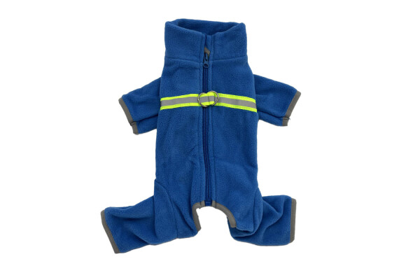 Warmie fleecová kombinéza pro psa Barva: Modrá, Délka zad (cm): 29, Obvod hrudníku: 34 - 40 cm