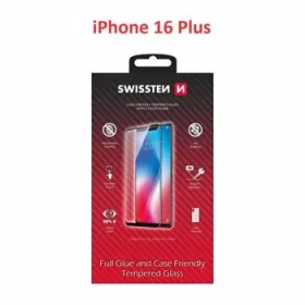 SWISSTEN FULL FLUE COLOR FRAME CASE FRIENDLY ochranné sklo pro Apple iPhone 16 Plus černá (54501865)