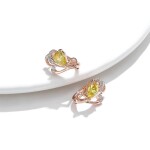 Náušnice Swarovski Elements Paige, Žlutá