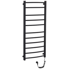 CERANO - Elektrický sušák ručníků Luca - 187 W - černá matná - 1160x550 mm LIV-EG-11-55