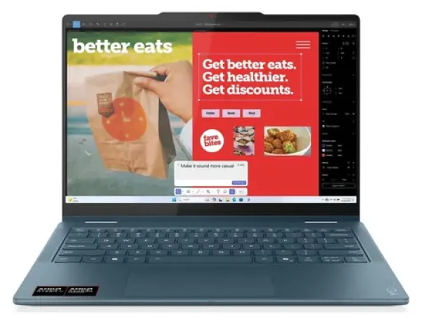 Lenovo Yoga 7 2-in-1 14AKP10 Tidal Teal / Notebook / 14" WUXGA OLED / AMD Ryzen AI 5 340 2,0GHz / 16GB / 1TB SSD (83JR00C9CK)