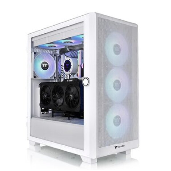 THERMALTAKE S250 ARGB bílá / E-ATX / 2x USB-A 3.0 / 4x 120mm RGB / bez zdroje / průhledná bočnice (CA-1Y6-00M6WN-00)