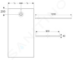 GEBERIT - Olona Sprchová vanička 1200x900 mm, bílá 550.764.00.1