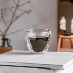 Eulenschnitt Skleněný hrnek Heart Double Glass, čirá barva, sklo
