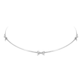 Ocelový choker náhrdelník Francesca - chirurgická ocel, Stříbrná 40 cm + 5 cm (prodloužení)