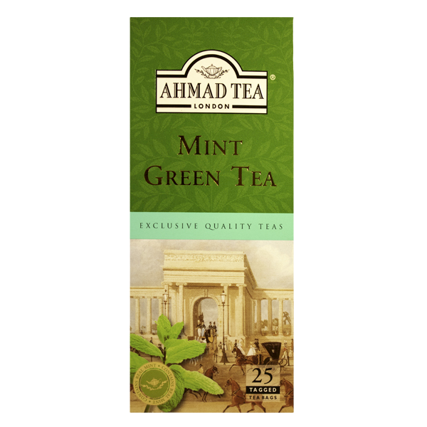 Ahmad Tea | Green Tea with Mint | 25 sáčků (s úvazkem)