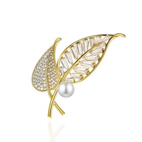 Brož Swarovski Elements Fortuinata, Zlatá