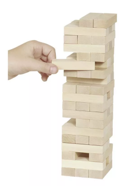 Goki Goki Zábavná hra – Dřevěná věž Jenga natur