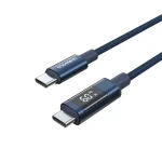 Choetech XCC-1068 modrá / Kabel USB-C (M) - USB-C (M) / PD 60W / displej s ukazatelem výkonu / 1,2 m