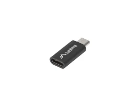 Lanberg AD-UC-UM-01 černá / Adaptér / USB-C (M) - Micro USB (F) (AD-UC-UM-01)