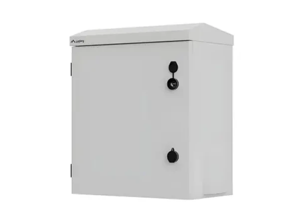 Rack skříň nástěnná 10" IP55 šedá / Rozvaděč / 420x300x500 mm / venkovní / montáž na stěnu nebo sloup (WAH1-4250-00S)