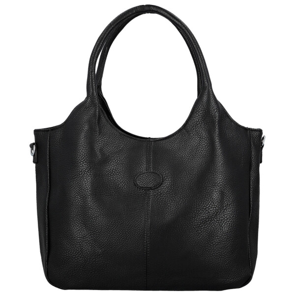 Trendy dámská koženková kabelka na rameno Stifa, černá