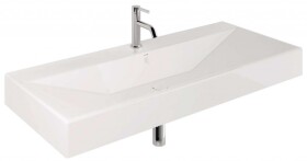 KLUDI - Resa Umyvadlo 121x51 cm, s přepadem, s otvorem pro baterii, lesklá bílá 59WW12143