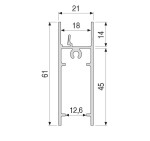 ProALU Profil spodní Inova Exclusive :: 3bm (22PA181058-3)