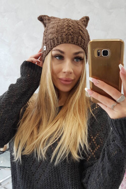 Fleecová čepice Rabbid K237 cappuccino UNI