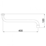Rubineta - Výtokové ramínko SPOUT S - Výtokové ramínko - 18 × 400 mm OLBA633007