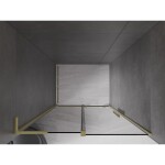 MEXEN/S - Velar L posuvné sprchové dveře 90, grafit, zlatá kartáčovaná 871-090-003-41-55