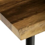 Stůl konferenční, 120x60x55 cm, MDF deska, dekor staré dřevo, kov, černý lak