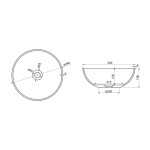 POLYSAN - BANERA ROUND umyvadlo na desku, litý mramor, průměr 39cm, antracit mat 14337.51