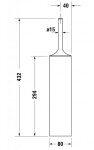 DURAVIT - Starck T WC štětka na postavení, chrom 0099451000