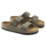 Dámské/pánské žabky Birkenstock Arizona Soft Footbed Oiled Leather Narrow Faded Khaki (1019377) 36