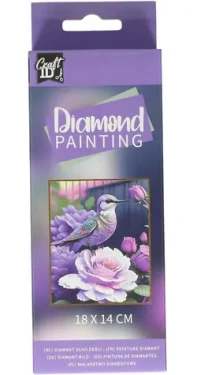CRAFT ID Diamantové malování Ptáček 14x18cm
