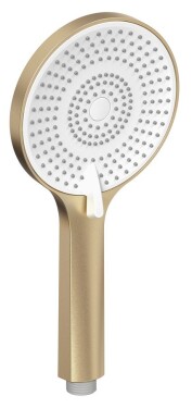 SAPHO - Ruční masážní sprcha, 3 režimy sprchování, silikon trysky, průměr 120, ABS/světlé zlato mat SK879GBL