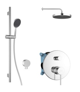 Kielle - Oudee Sprchový set s baterií pod omítku, pro 2 spotřebiče, s příslušenstvím EcoSpare a tělesem, chrom 20602SP50