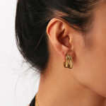 ELENYS Twist Gold – pozlacené náušnice 18K žluté zlato