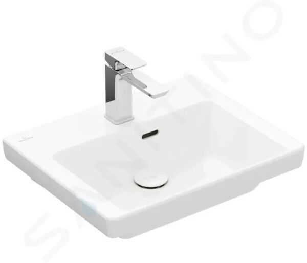 VILLEROY & BOCH - Subway 3.0 Umývátko nábytkové 500x400 mm, s přepadem, otvor pro baterii, alpská bílá 4370FF01