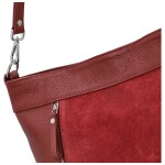 Trendy dámská kožená kabelka na rameno Alyssa, tmavě červená