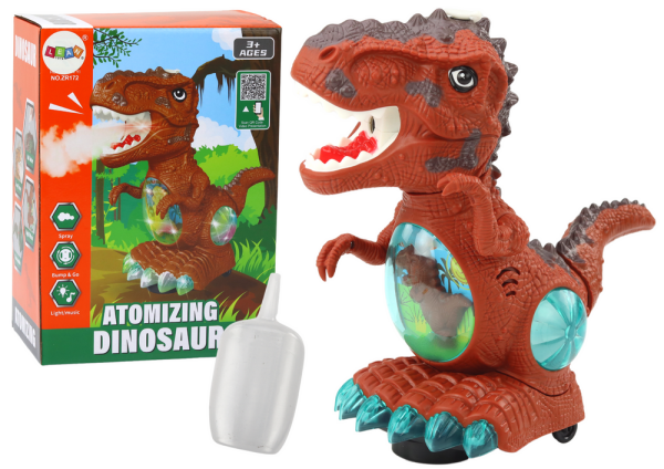 Mamido Tancující dinosaurus s detekcí překážek, světly a zvuky hnědý