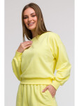 B293 Mikina s otevřenými zády - lemon EU XL