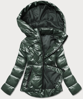 Zelená dámská bunda kapucí model 17099097 Zelená S'WEST
