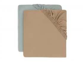 Jollein Prostěradlo napínací 120x60 cm 2 ks Sea Green (2511-507-68079)