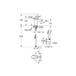 GROHE - Euroeco Umyvadlová baterie s bidetovou sprškou, chrom 24264001