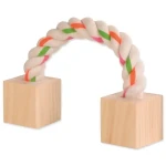 TRIXIE Lano s dřevěnými kostkami / Hračka pro hlodavce / 20 cm (G15-6186)