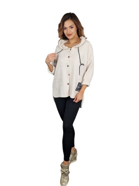 HOSH Mikina Blaze s knoflíky Velikost: UNI, Barva: Bílá