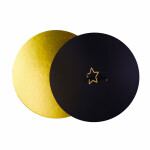 Cake star podložka pod dort pevná zlato-černá matná 26cm