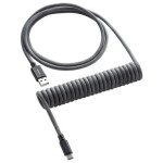 CableMod Classic Coiled Keyboard Cable USB-C - USB-A 1.5m Carbon Grey / Kabel pro klávesnici (CM-CKCA-CK-KC150KC-R)