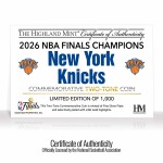 Mince New York Knicks NBA 2026 Champions Gold & Silver 2-Tone Coin