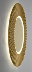 SAPHO - PRIDE STRIP kulaté zrcadlo s LED osvětlením v rámu ø 90cm, zlato PD950