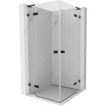 MEXEN/S - Lunar L Duo sprchový kout dveře křídlové 80 x 80, transparent, černá 834L-080L-080P-70-00